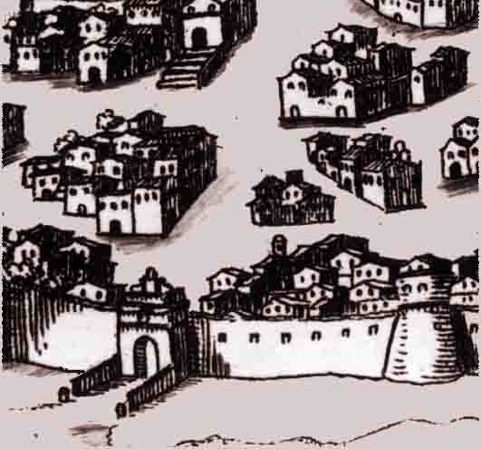 Ingresso alla città di Andria da Porta Sant'Andrea (da una vecchia stampa)
