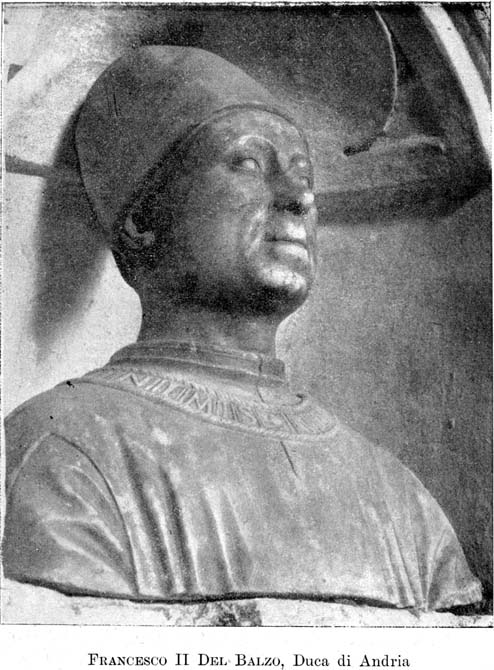 busto di Francesco II del Balzo, nella sua nicchia ai tempi del Merra