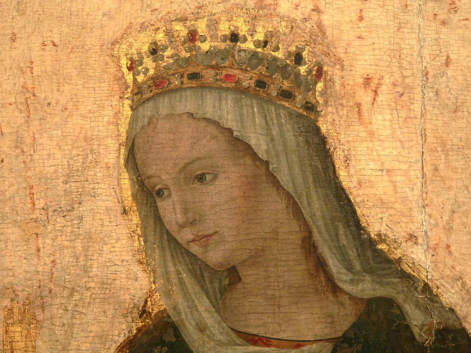 Teca delle reliquie, Maria Vergine (part.)