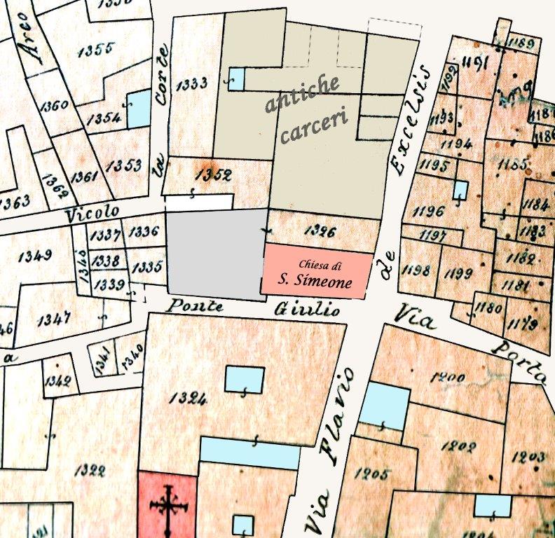 cartografia della zona San Simeone, elaborata su originale dell'ing. R. Ruotolo