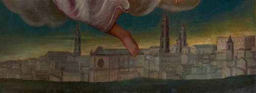 Andria in un dipinto dell'800, nella chiesa dell'Altomare