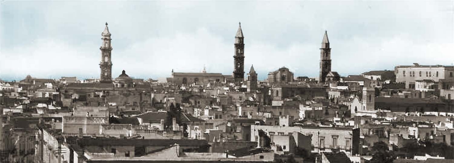 panoramica parziale della città, vista da ovest tra il 1937 e il 1938