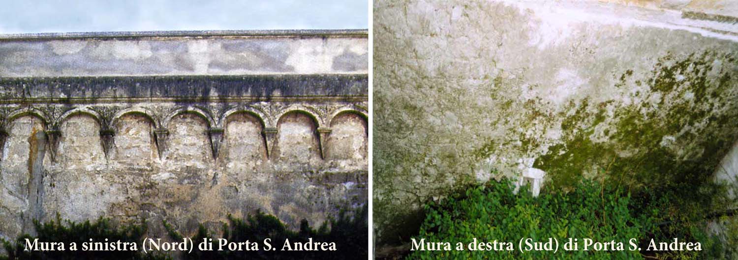 Mura a nord e a sud di Porta Sant'Andrea