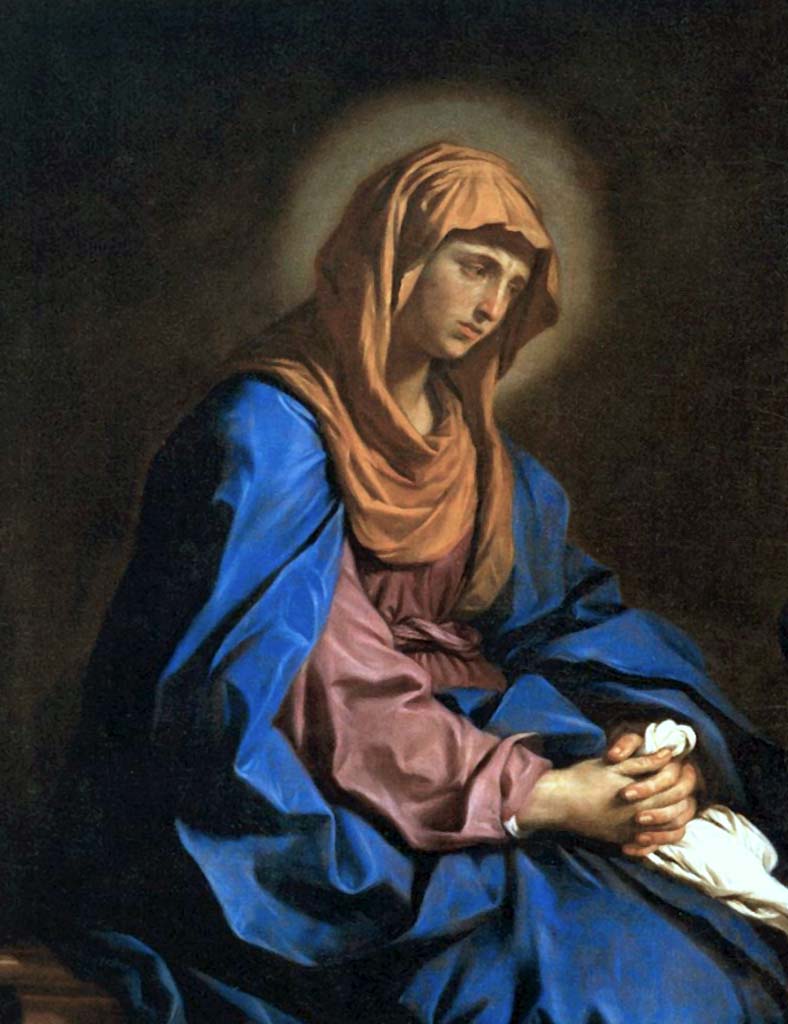 Le lacrime di S. Pietro: Maria - dipinto del Guercino