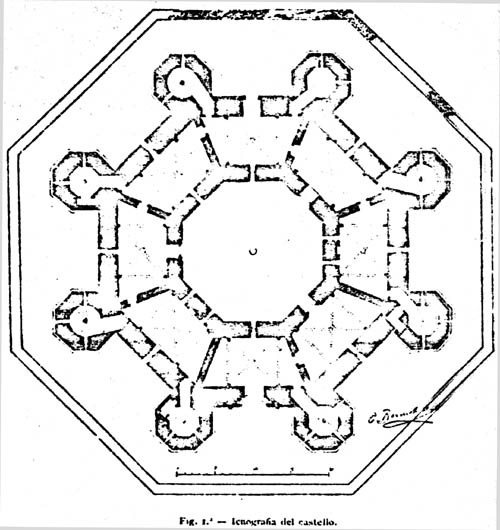 disegno pianta del castello