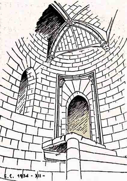 disegno della 3^ torre, dalla guida del Molajoli