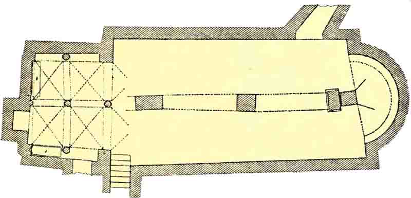 Pianta Della cripta elaborata dall'Haseloff