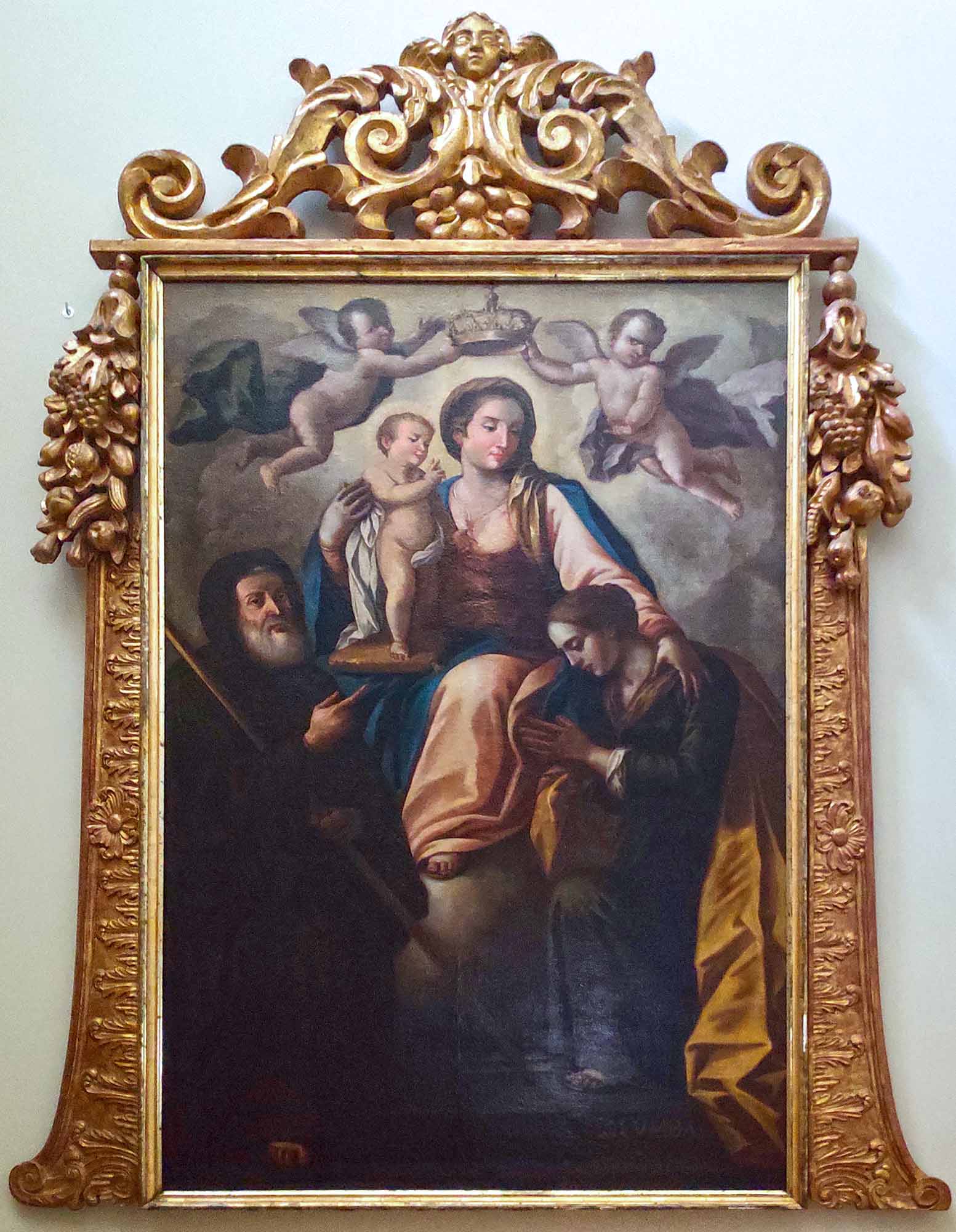 tela dell'Incoronata tra S. Francesco di Paola e S. Colomba