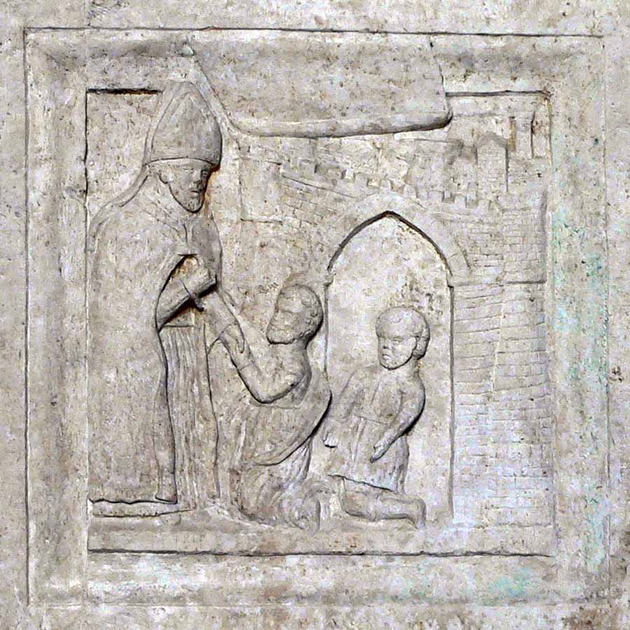 formella a bassorilievo nel Cappellone di S. Riccardo in Cattedrale