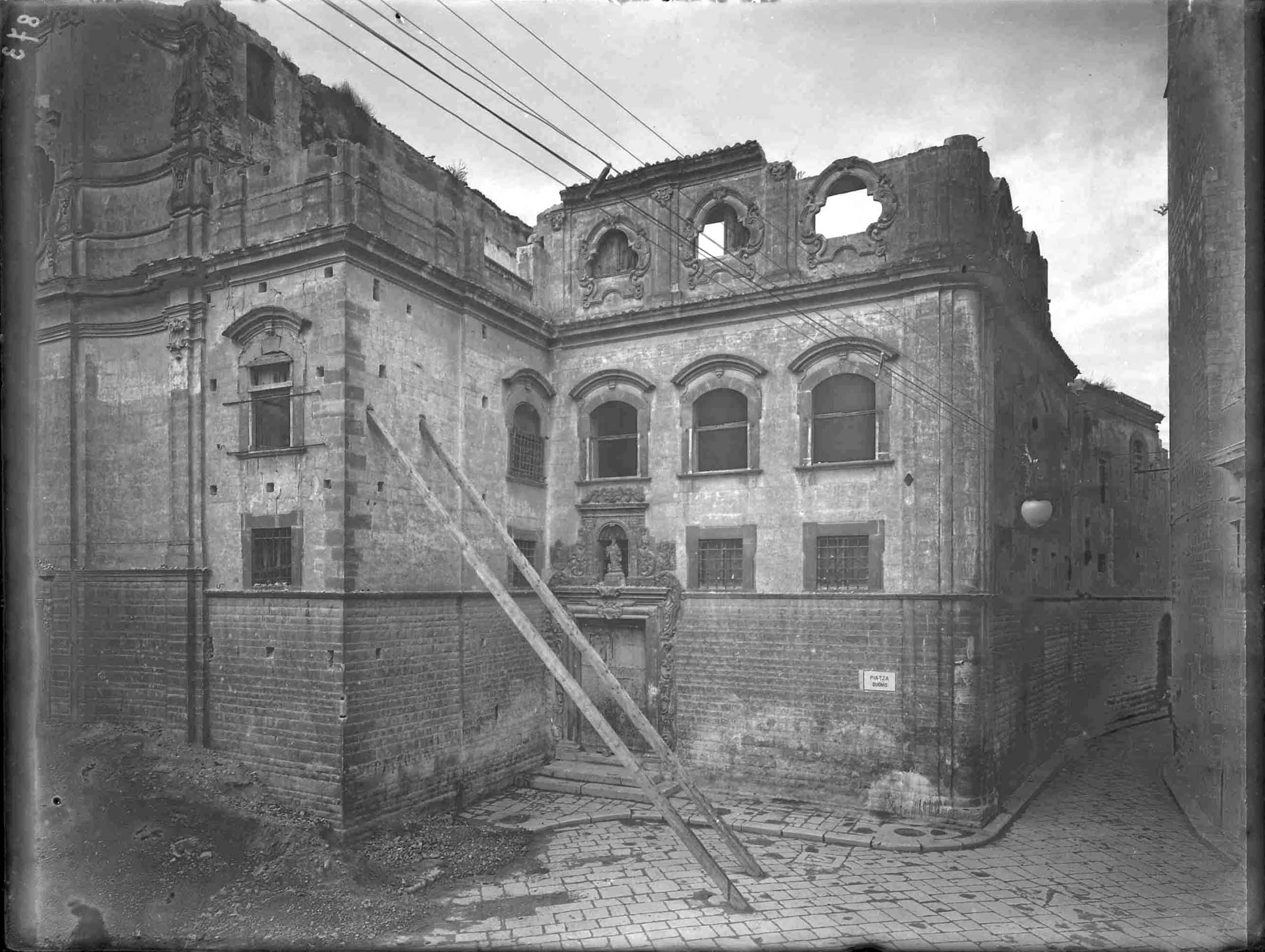 demolizione del convento, lato Est