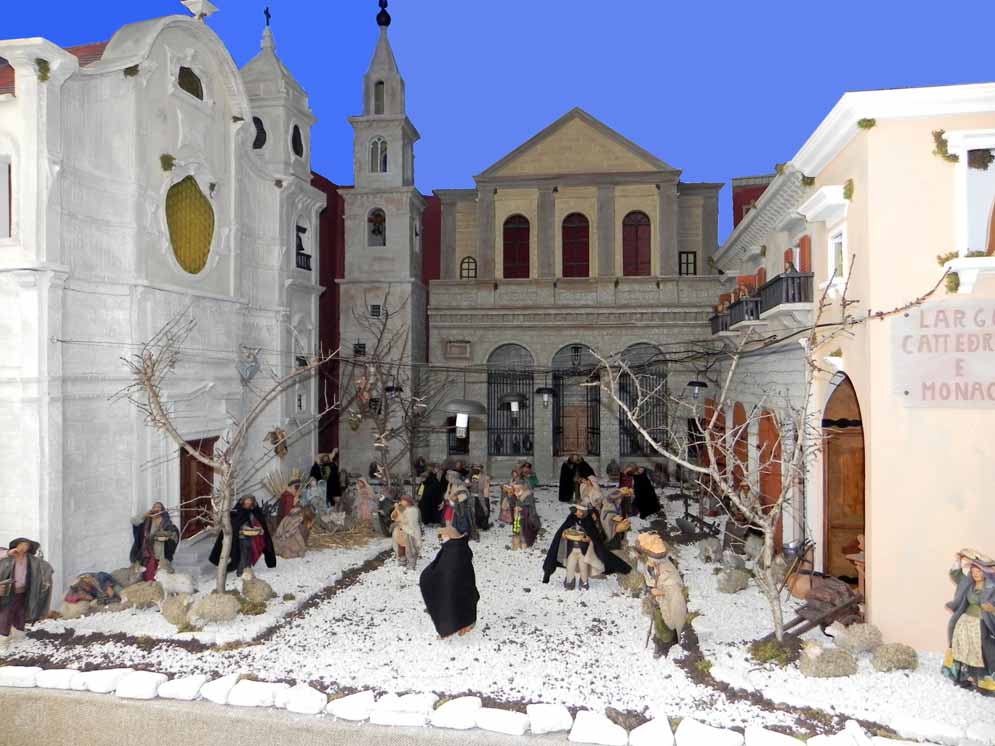 Chiesa della Trinit o delle Monache, in un modello in 3d utilizzato come presepe nel 2011