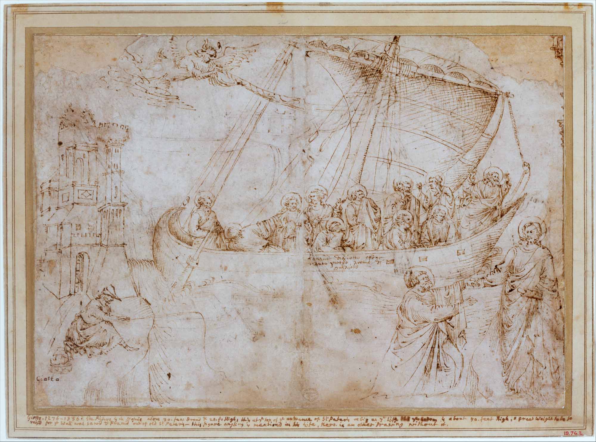 Disegno della Navicella di Giotto di Parri Spinelli, Metropolitan Museum of Art (New York)
