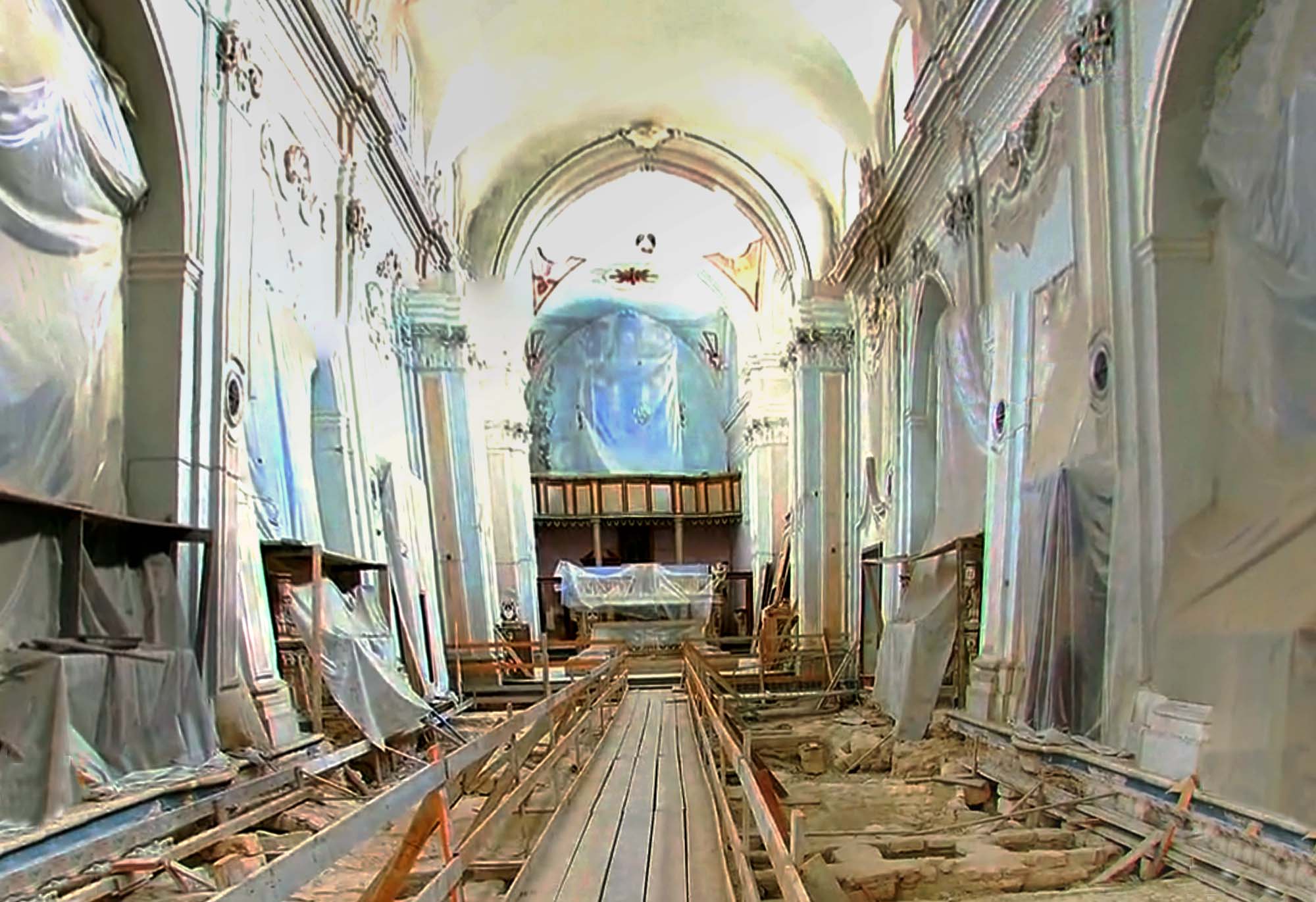 sepolcreto sotto la navata di S. Domenico (prima dell'imminnte restauro, foto 2012)