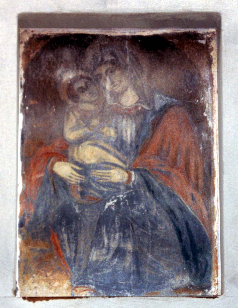 Affresco di Madonna con Bambino, in Via De Majoribus