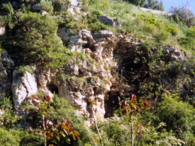 Faglia calcarea nella quale si rinviene la cavit-grotta o di San Michele
