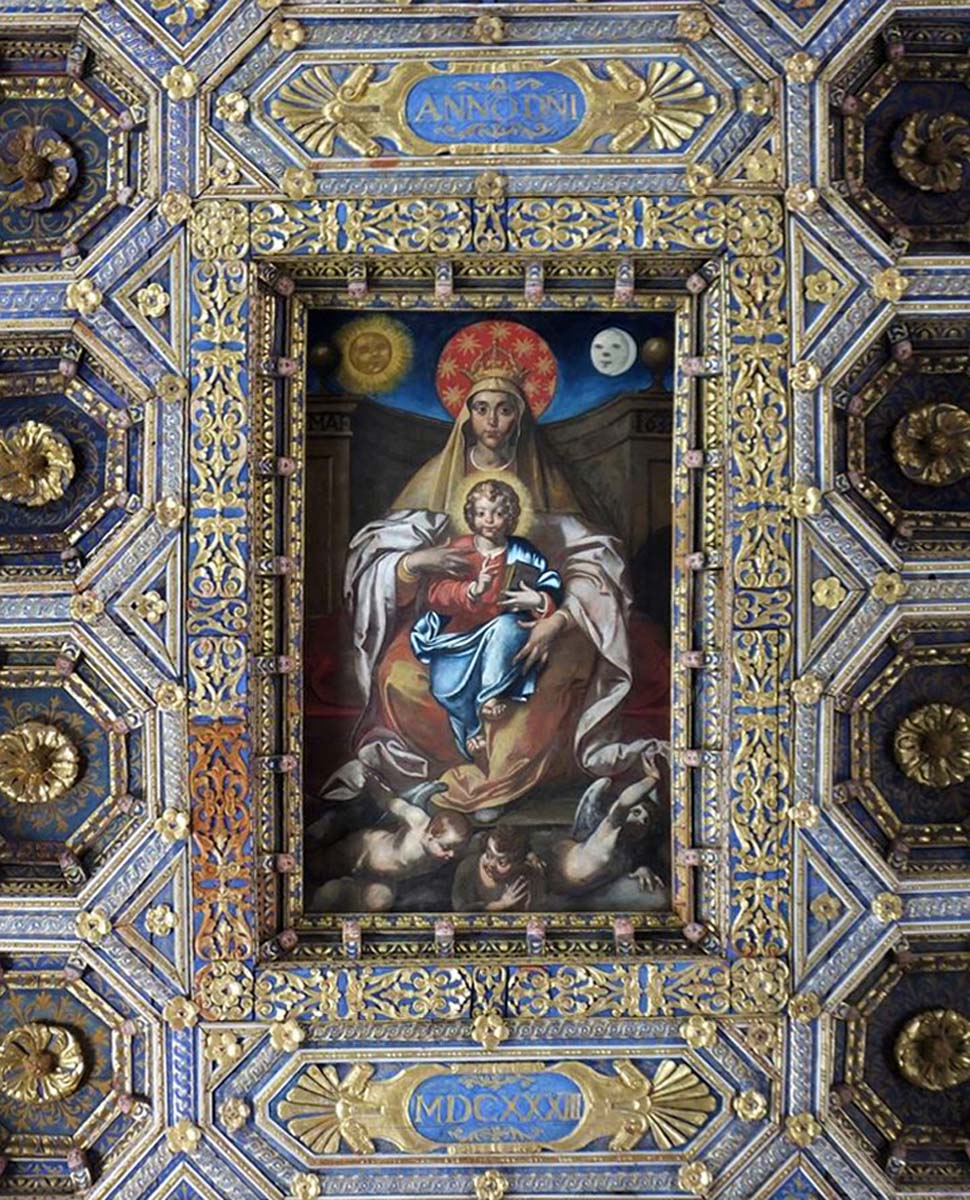 tela centrale della volta: Madonna dei Miracoli