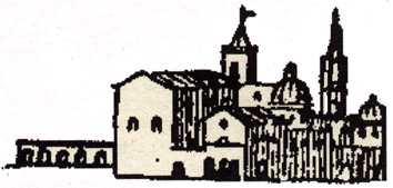 particolare della Basilica nella veduta di Andria di F. Cassiano de Silva