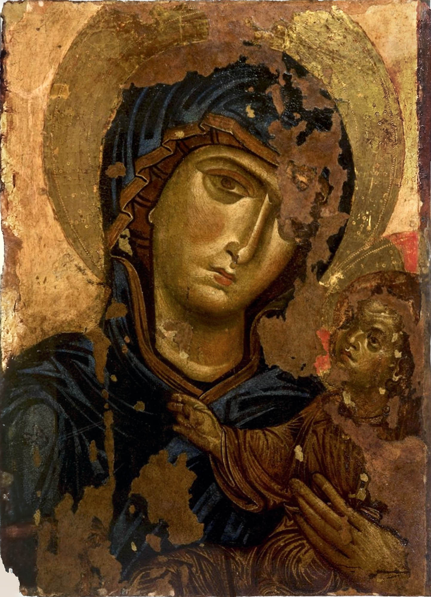 L'Icona di Andria, del XIII sec., gi nel monastero delle Benedettine, ora nel museo diocesano.