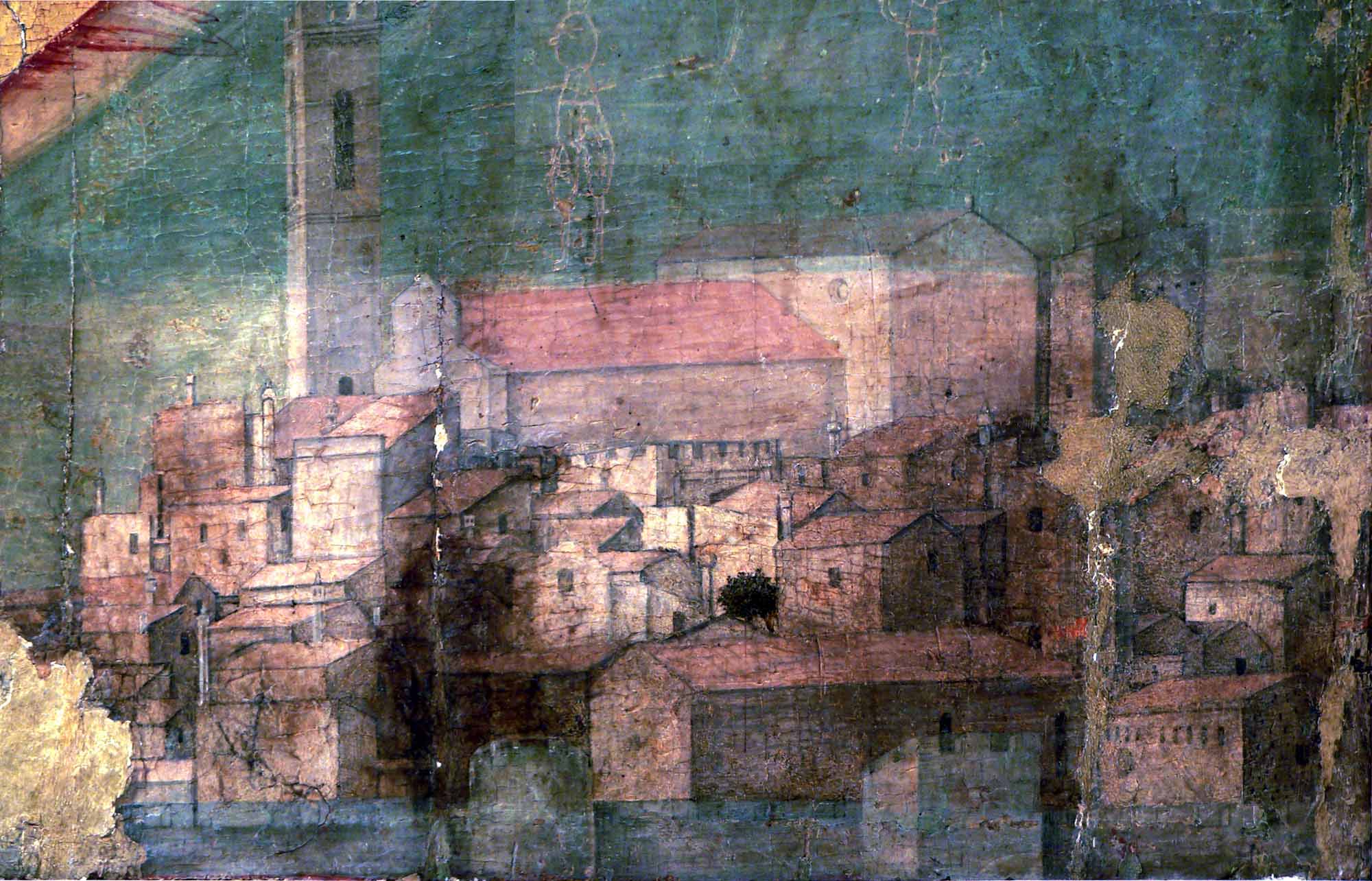 Palazzo Ducale e Cattedrale in un dipinto del Quattrocento