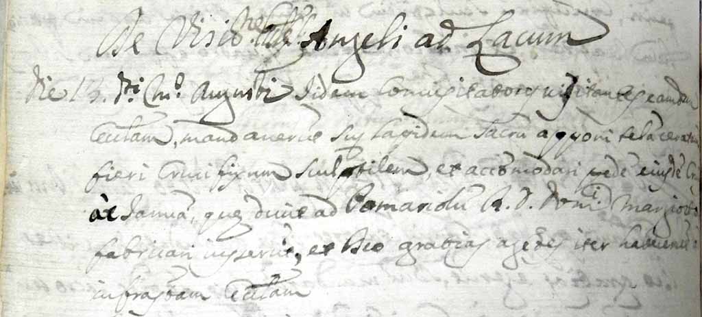 stralcio testo di Mons. Cherubino Nobilione del 1727
