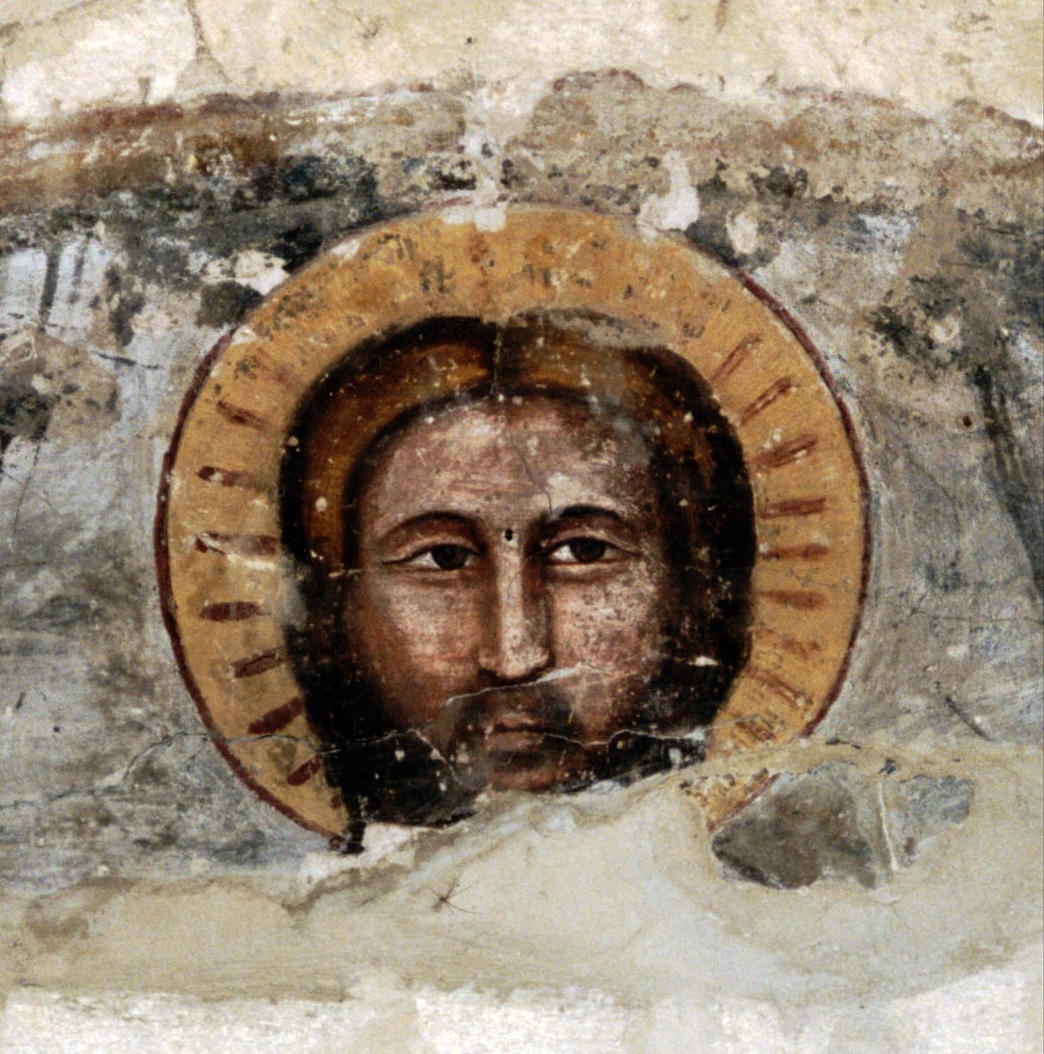 Il volto di Cristo affrescato in San Micheluzzo