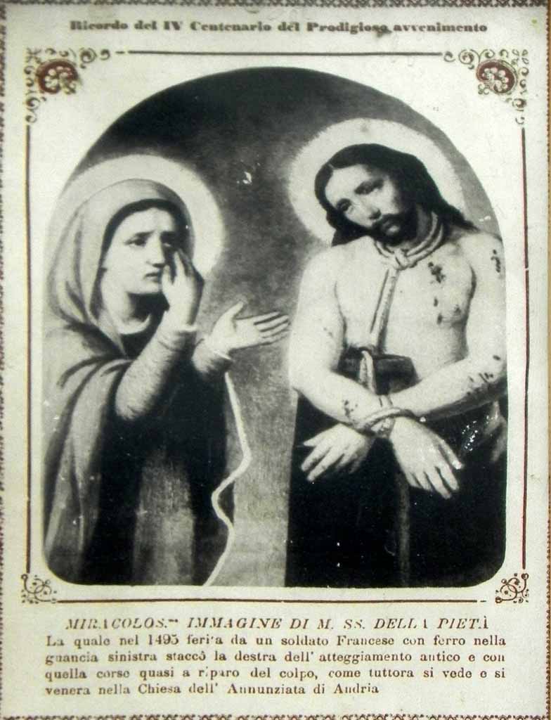 immagine della Madonna della pietà, diffusa nel IV Centenario