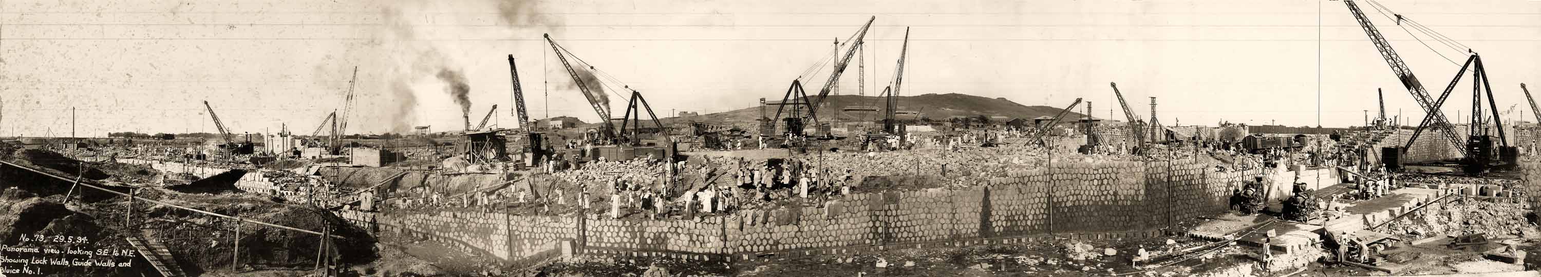 Foto 93 - Lavori di sopraelevazione della grande diga di Assuan in Egitto: anno 1934.