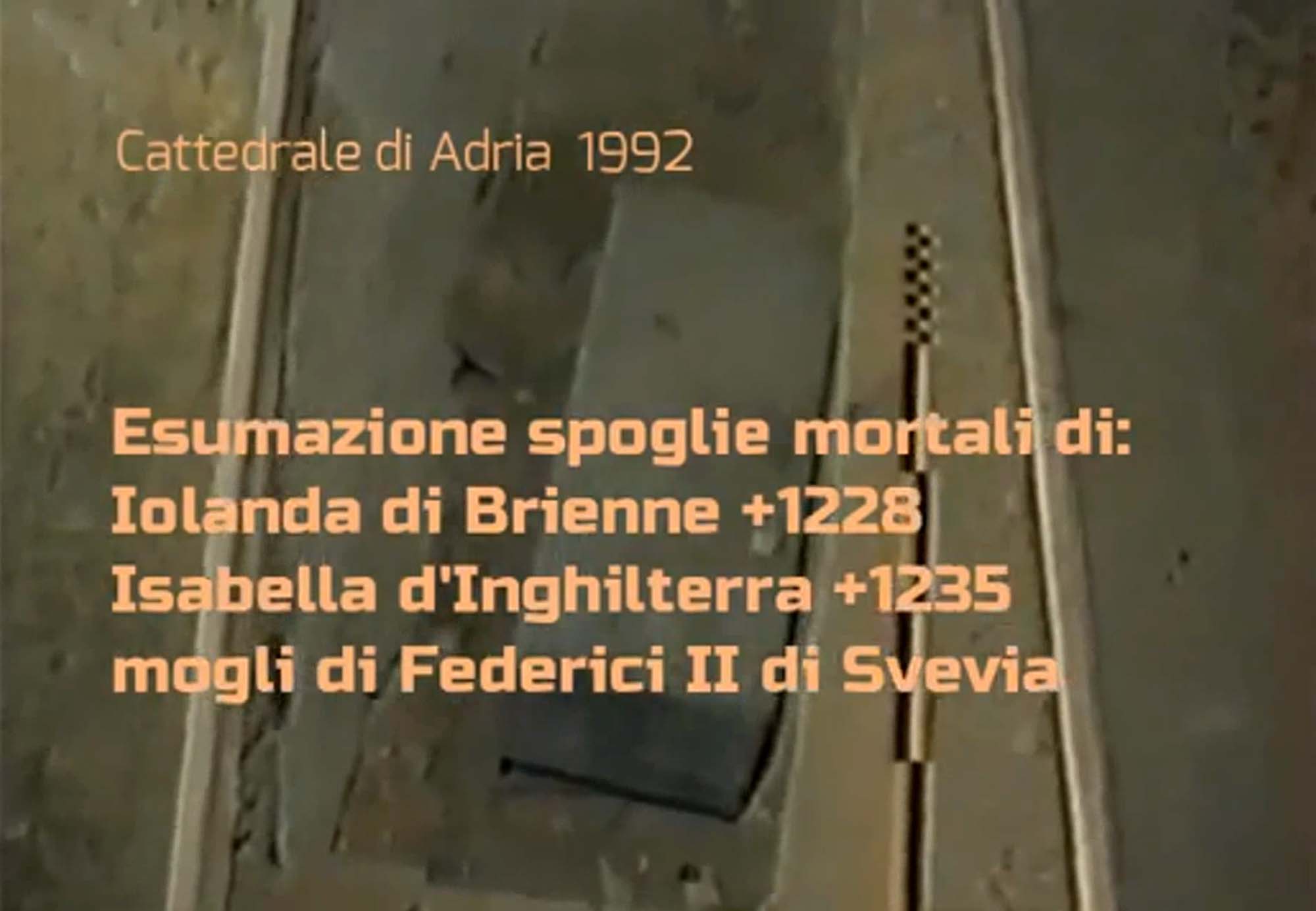 Fig. -61- Titolo del documentario con gli errori di una data, 1241 e non 1235, e Federico e non Federici