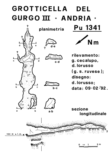 Gurgo: Grotticella (PU1341)-Rilevamenti