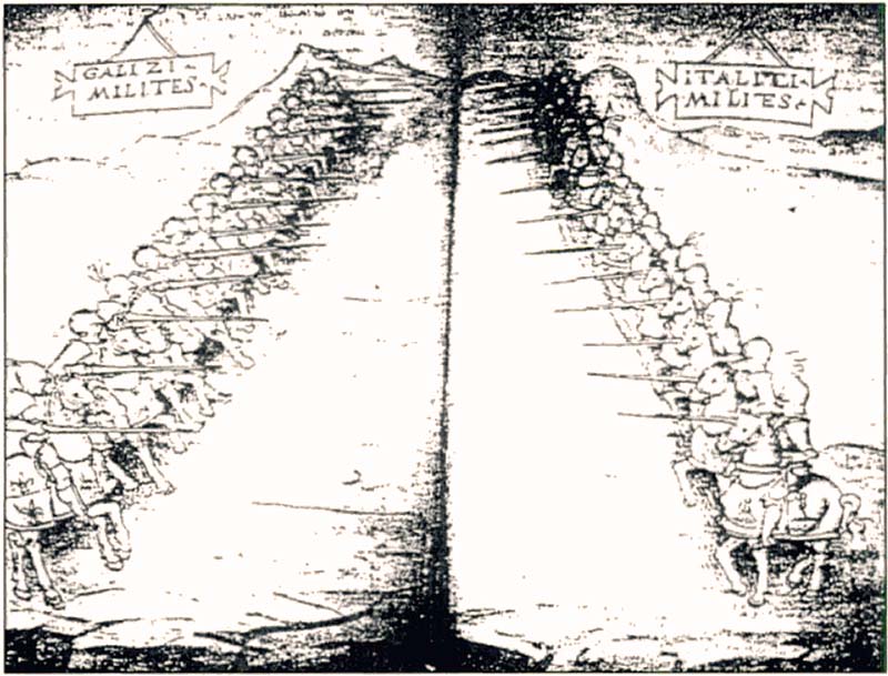 Il primo disegno della Disfida di Barletta - Bibl. Angelica di Roma