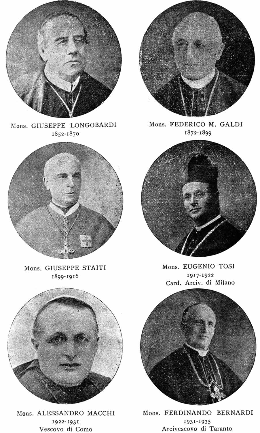 Vescovi di Andria dal 1852 al 1935