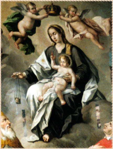 Madonna del Carmine, tela posta su un altare laterale dell'omonima chiesa di Andria.