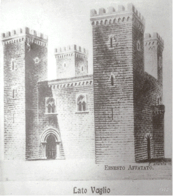 Fantasiosa ricostruzione del castello normanno, dove attualmente sorge il Palazzo Ducale