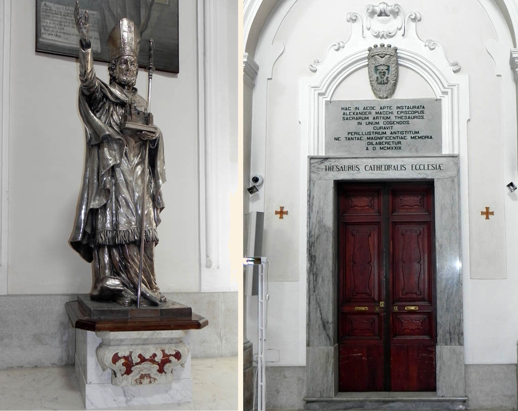 i primi due fornici entrando: S. Riccardo e la porta del tesoro