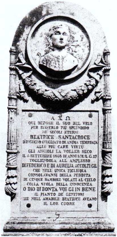 Particolare della tomba di Beatrice Santacroce
