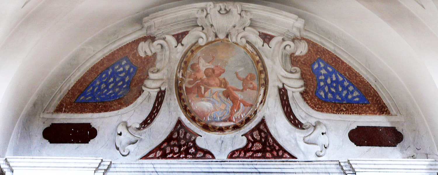lunetta con l'affresco di S. Matteo, sull'altare dedicato a S.Nicola