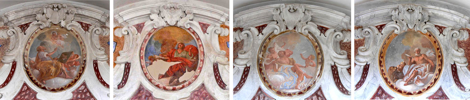 i quattro medaglioni degli altari laterali