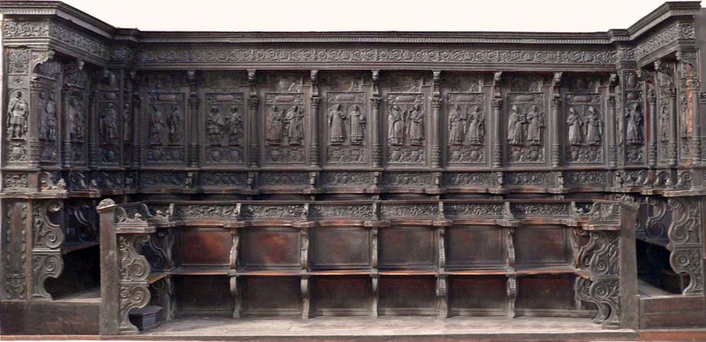 parte del coro, attualmente nel Duomo di Bisceglie, posta a destra guardando l'altare