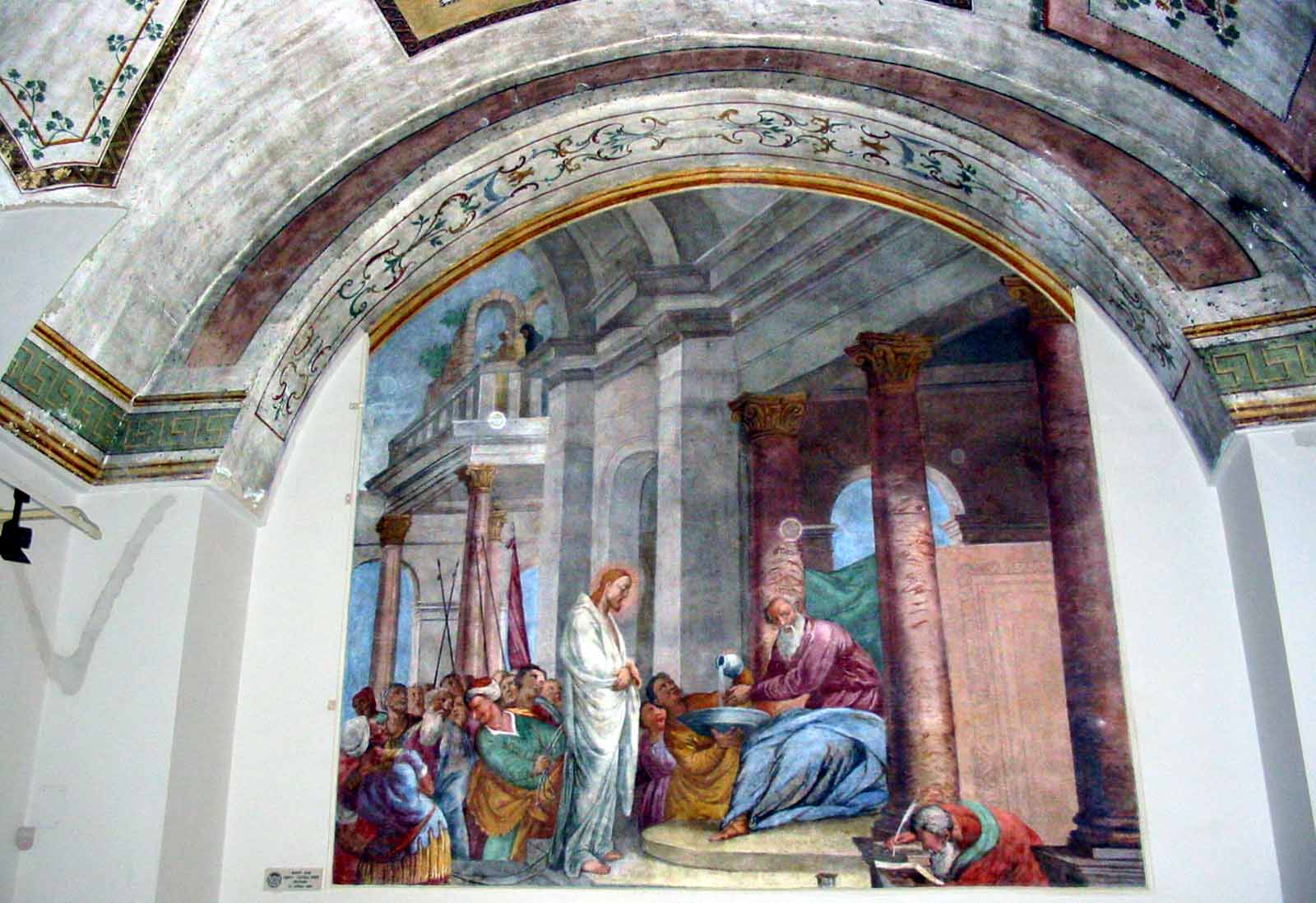 affresco del Cristo davanti a Pilato