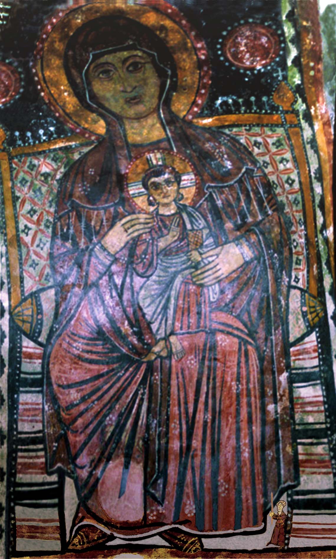 Affresco di Madonna in trono con Bambino pantocratore, venerata come Madonna dei Miracoli nella omonima chiesa di Andria