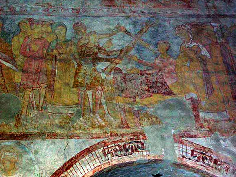 Verifica della Santa Croce, affresco nella chiesa di S. Severo a Bardolino (VR)