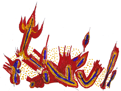 Elaborazioni sul disegno di P. Klee: 'Corrente di spine'